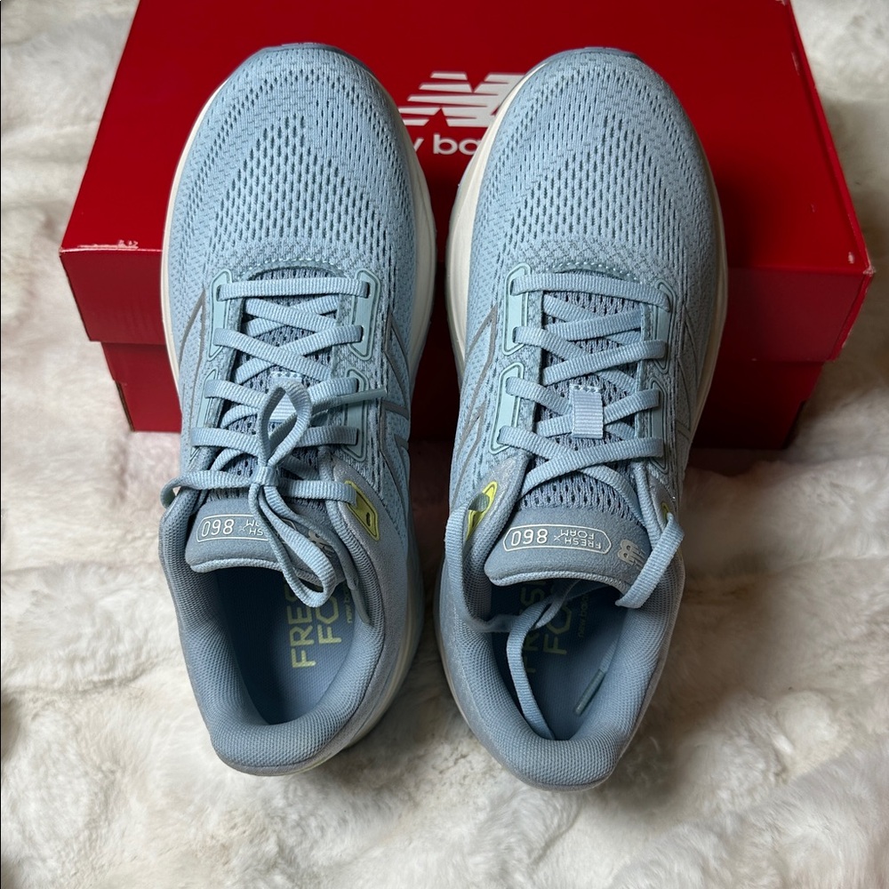 New Balance Women's Sky Blue Athletic Shoes - Picture 4 of 7